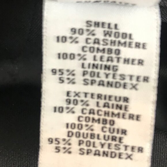 Diane Von Furstenberg Sterling Wool-Cashmere CoatWith Leather Details Size 8 - Picture 10 of 10